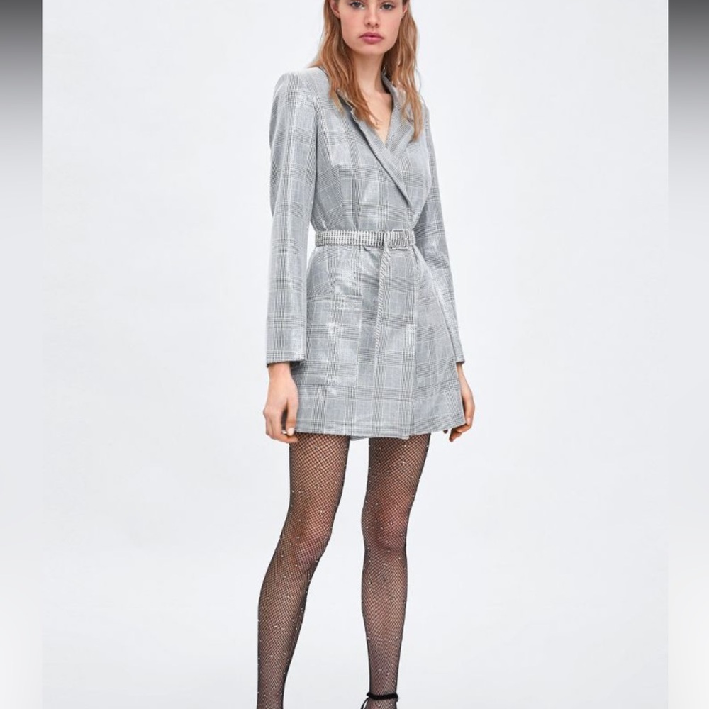 Zara sequin blazer dress